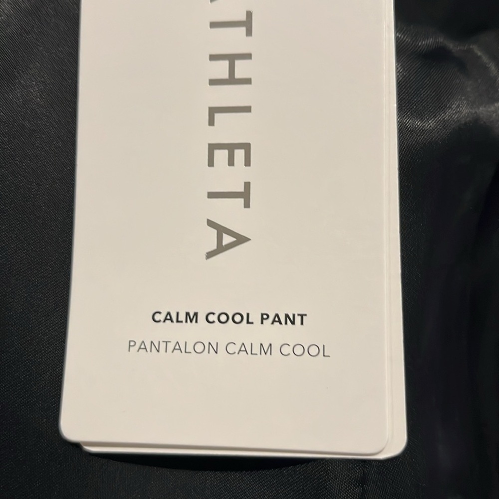 NWT Athleta Calm Cool Black Pant Size Medium. - Picture 4 of 5